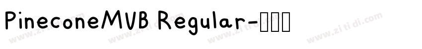 PineconeMVB Regular字体转换